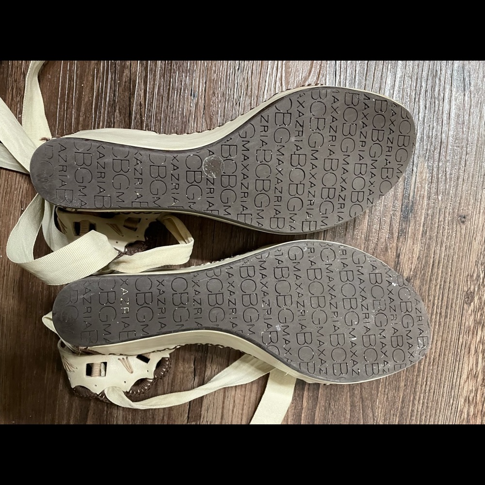Max Azria BCBG ballet ribbon Wedges - Picture 3 of 8